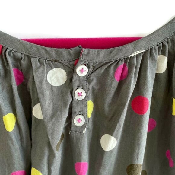Johnnie B. Mini Boden Polka Dot Sleeveless Swing Top Gray Kid’s L - Picture 5 of 12